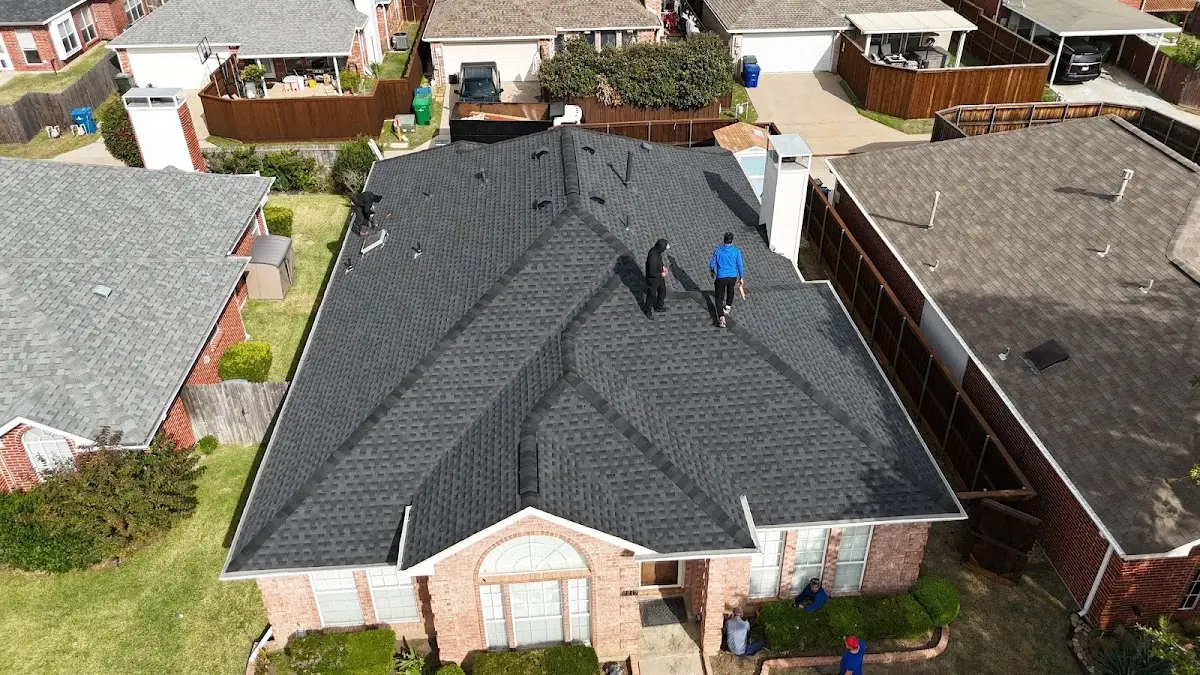 Slate & Tile Roof Repair work in progress on a Myrtle Grove property